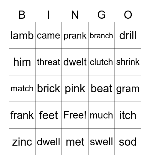 Teacher Nick's Bingo Card