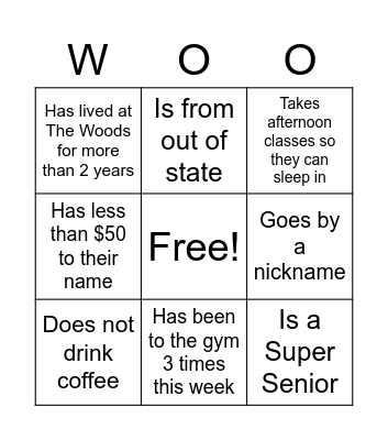 GET TO KNOW YOUR NEIGHBOR Bingo Card