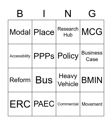 PP&I Bingo Card