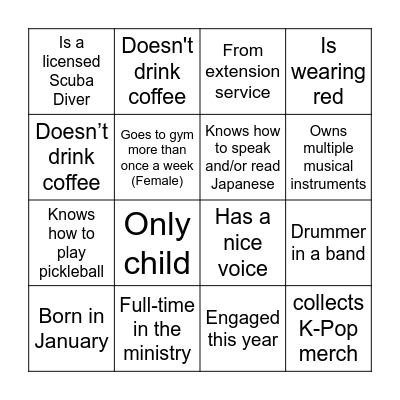 Samsung Wallet Bingo Card