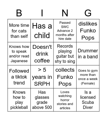 Samsung Wallet Bingo Card