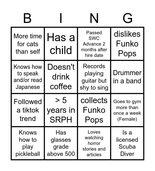 Samsung Wallet Bingo Card