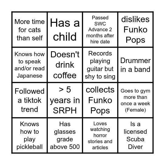 Samsung Wallet Bingo Card