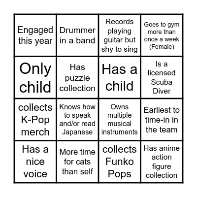 Samsung Wallet Bingo Card