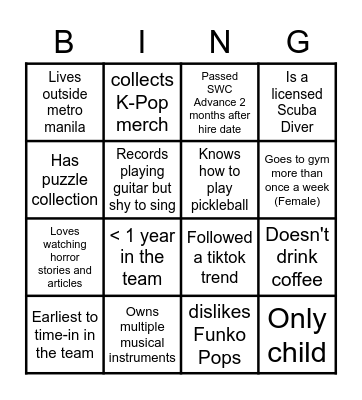 Samsung Wallet Bingo Card