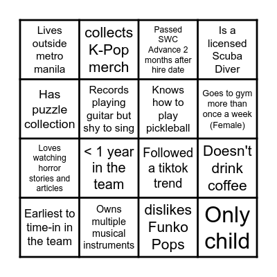 Samsung Wallet Bingo Card