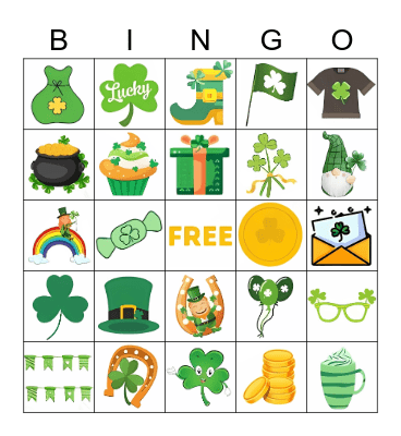 St Patricks Day Bingo Card