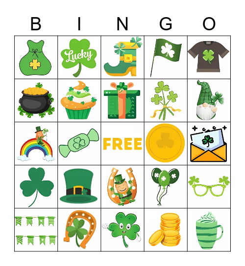 St Patricks Day Bingo Card