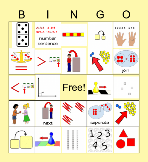 Basic Maths Vocabulary HD Bingo Card