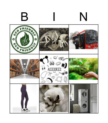 BINGO - FASHION FOOTPRINT Bingo Card