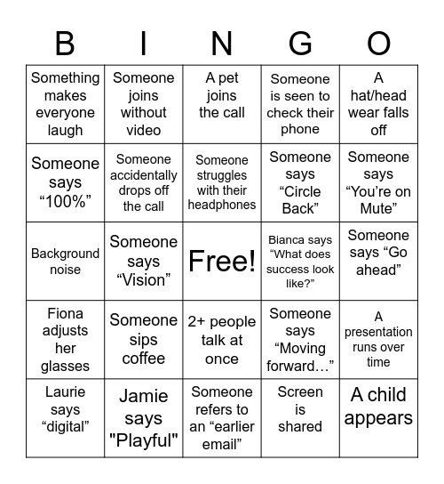 PLH Global Consortium Bingo Card