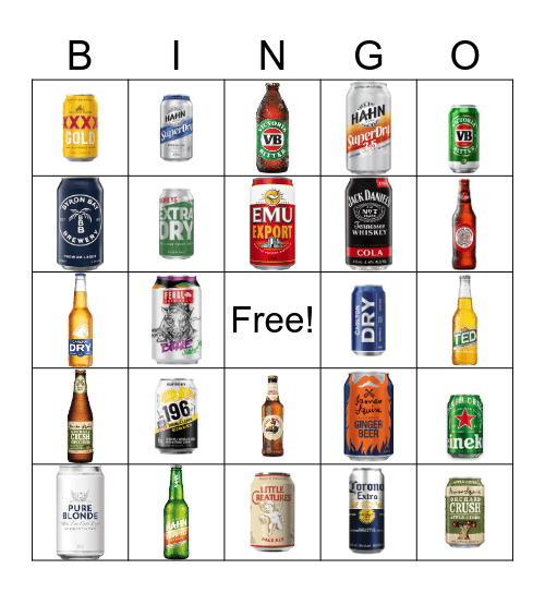 Beer Bingo Card