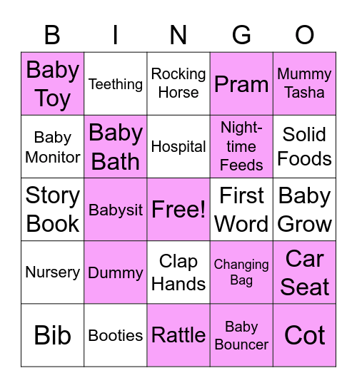 Natacha's Baby Shower Bingo     🐘 Bingo Card