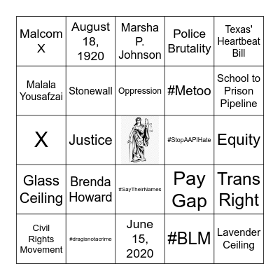 Social Justice Bingo Card