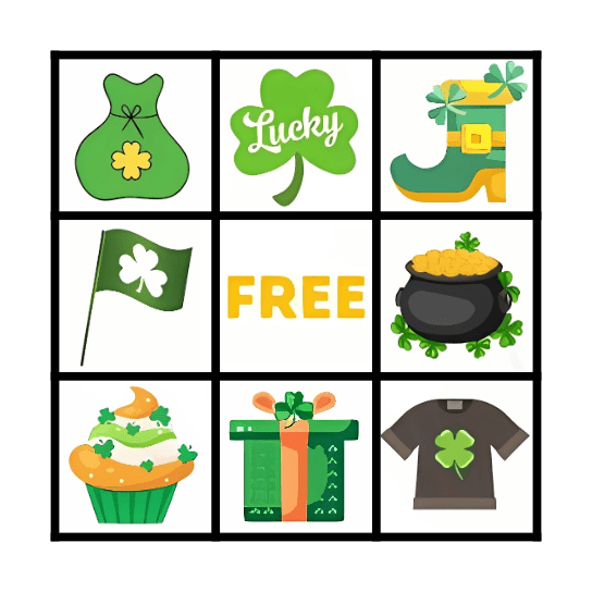 St Patricks Day Bingo Card