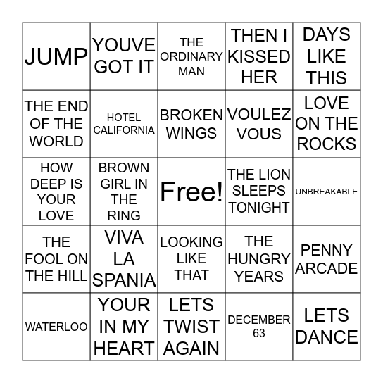 meath Bingo Card