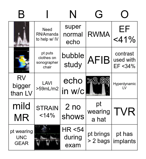 Deluxe THA echo bingo Card