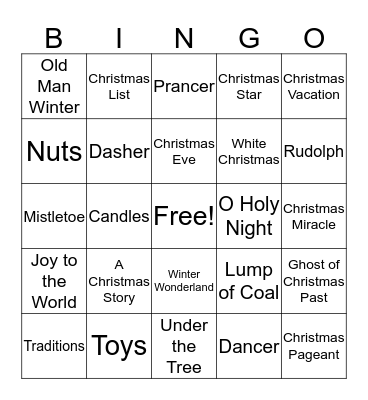 Christmas Bingo Card