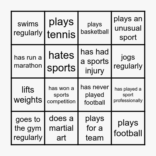 Find someone who... Bingo Card