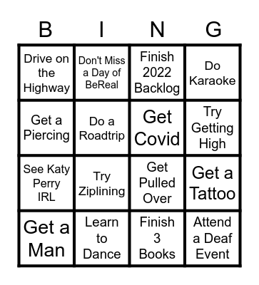 Kyle's 2023 Bingo! Bingo Card
