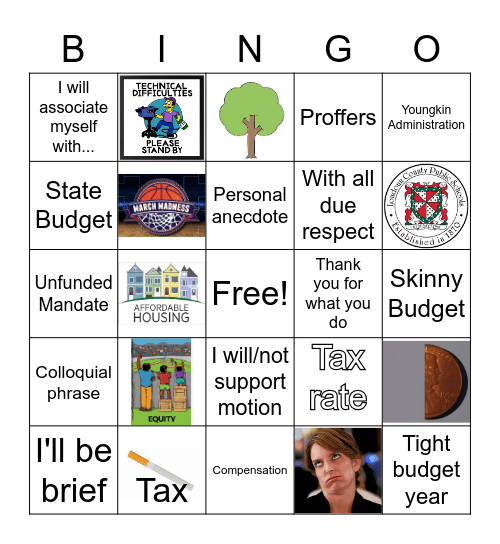 FY 2024 Budget Wrap-Up Bingo Card
