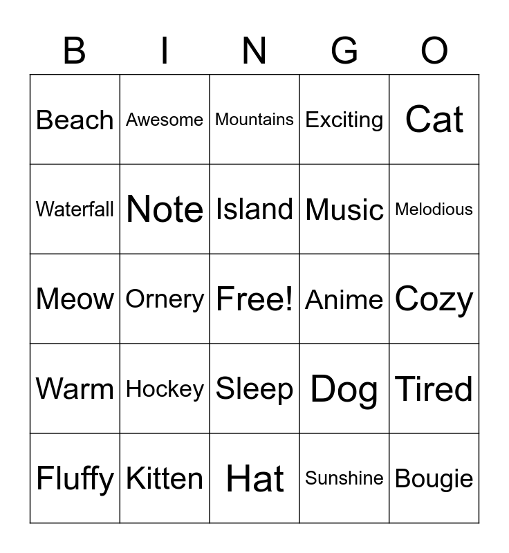 random-words-bingo-card