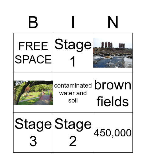 BROWN FIELDS  Bingo Card