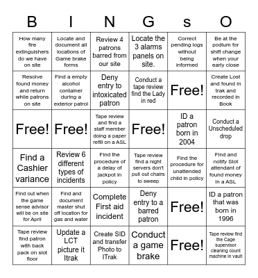 BINGSO Bingo Card
