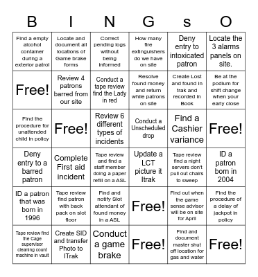 BINGSO Bingo Card