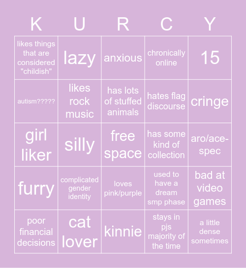 me lol Bingo Card