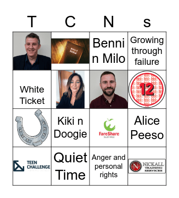 Benaiah Bingo Card