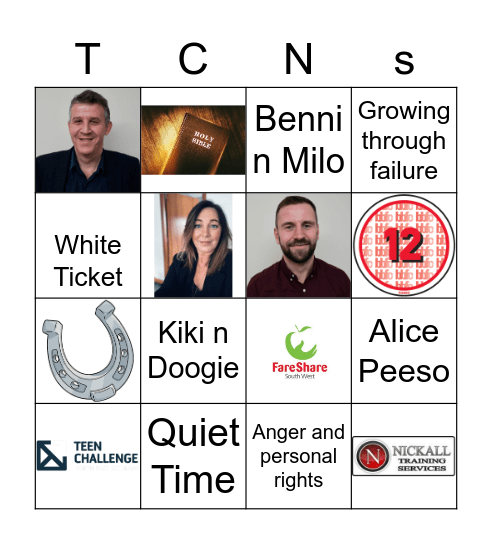 Benaiah Bingo Card