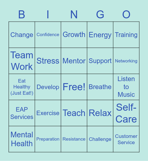 The Challenge of Change Bingo Card