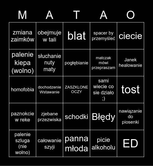 matczak romans Bingo Card