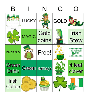 St. Patrick's Day BINGO Card