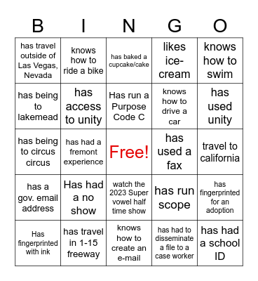 Background Bingo Card