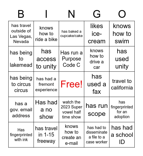 Background Bingo Card