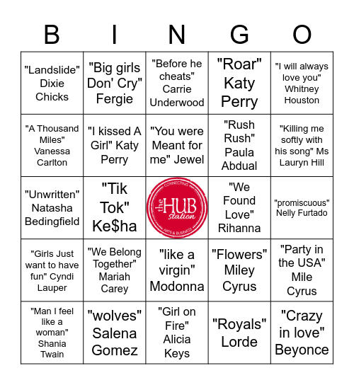 Female Artists Bingo Card