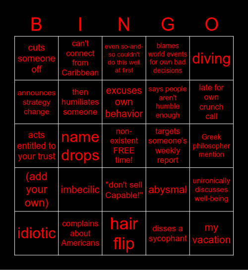 CRRRRUNCH Call Bingo! Bingo Card