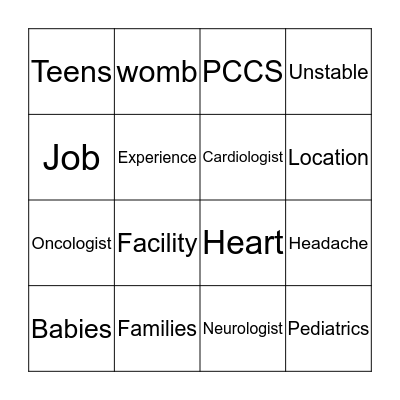 Pediatrics  Bingo Card