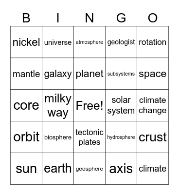 Bingo Card