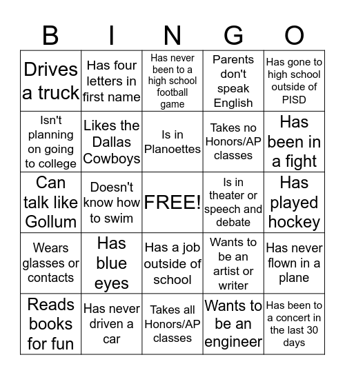 Bingo Card