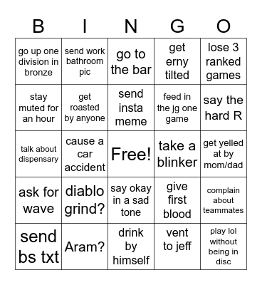 Chey bingo Card