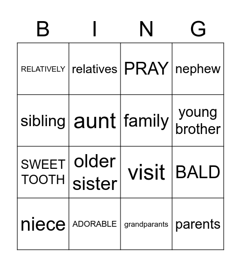 JI Bingo Card