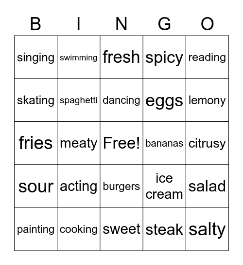 Seed 1 A1 Bingo Card