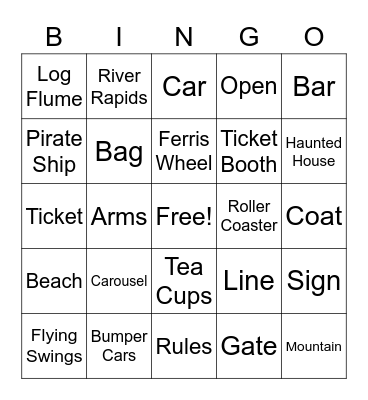 Ride of Your Life Bingo Card