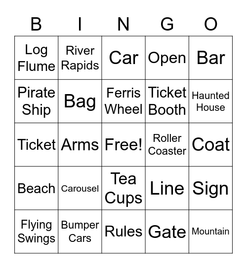 Ride of Your Life Bingo Card