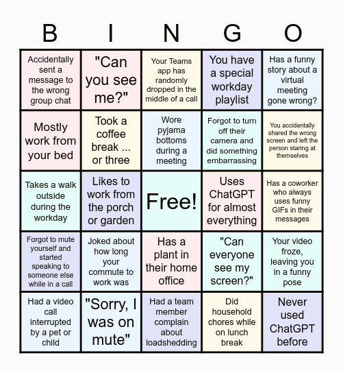 Plumm Bingo Bash! Bingo Card