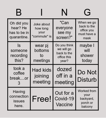 fun trivia Bingo Card