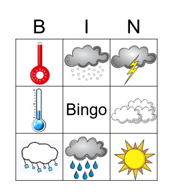 Das Wetter Bingo Card